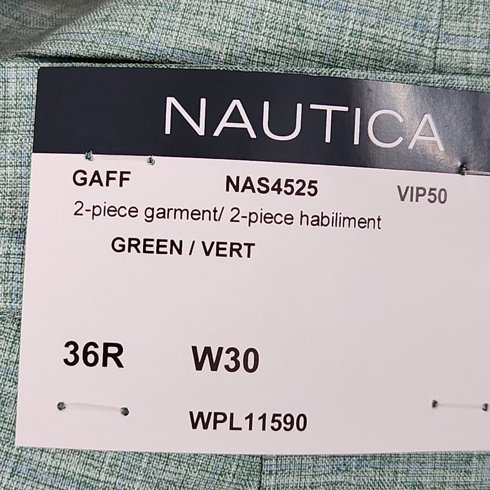 Nautica Mint Green Two-Piece Men's Suit - Picture 14 of 14